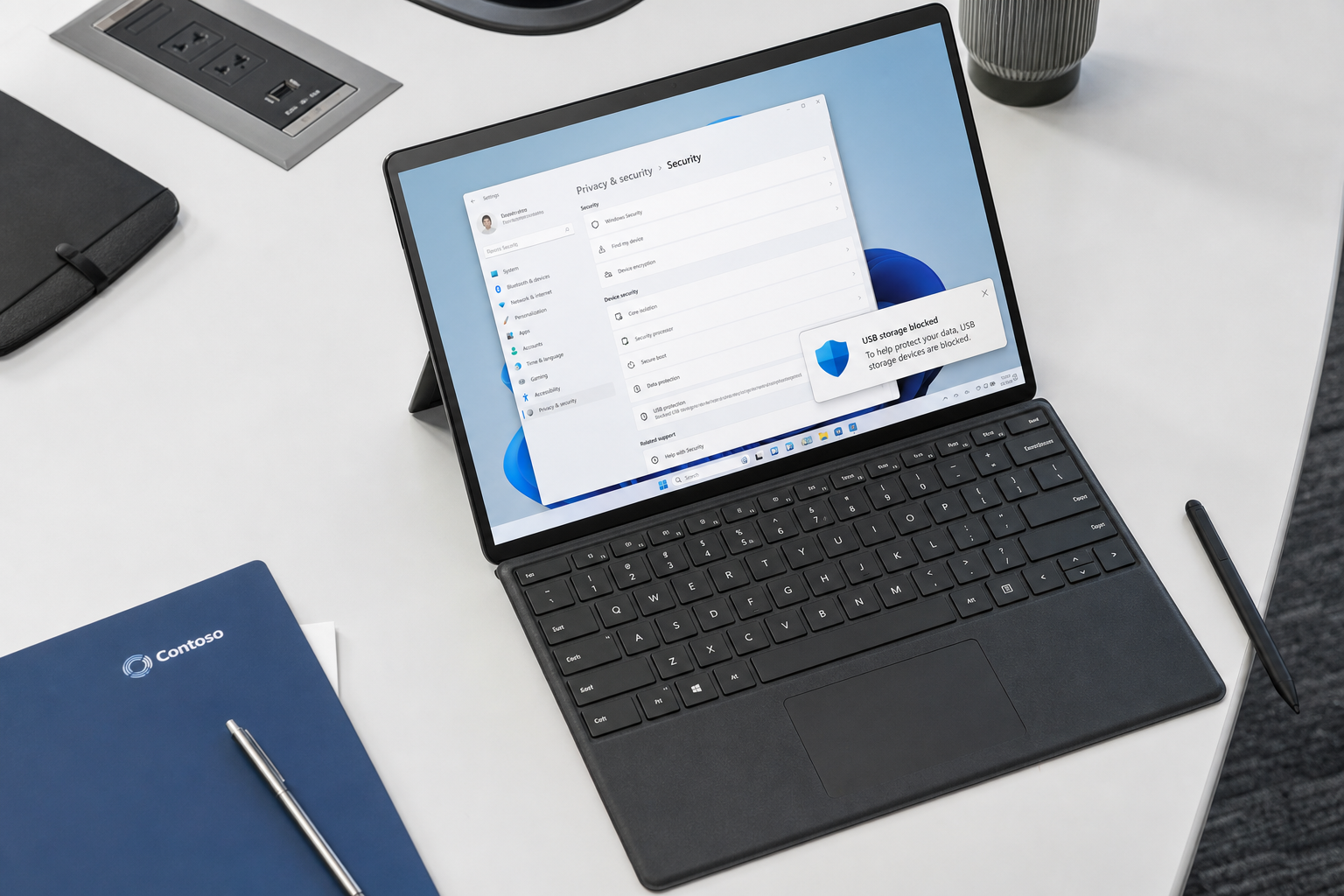 Fleetfold Verify blocking USB storage on a Windows 11 PC