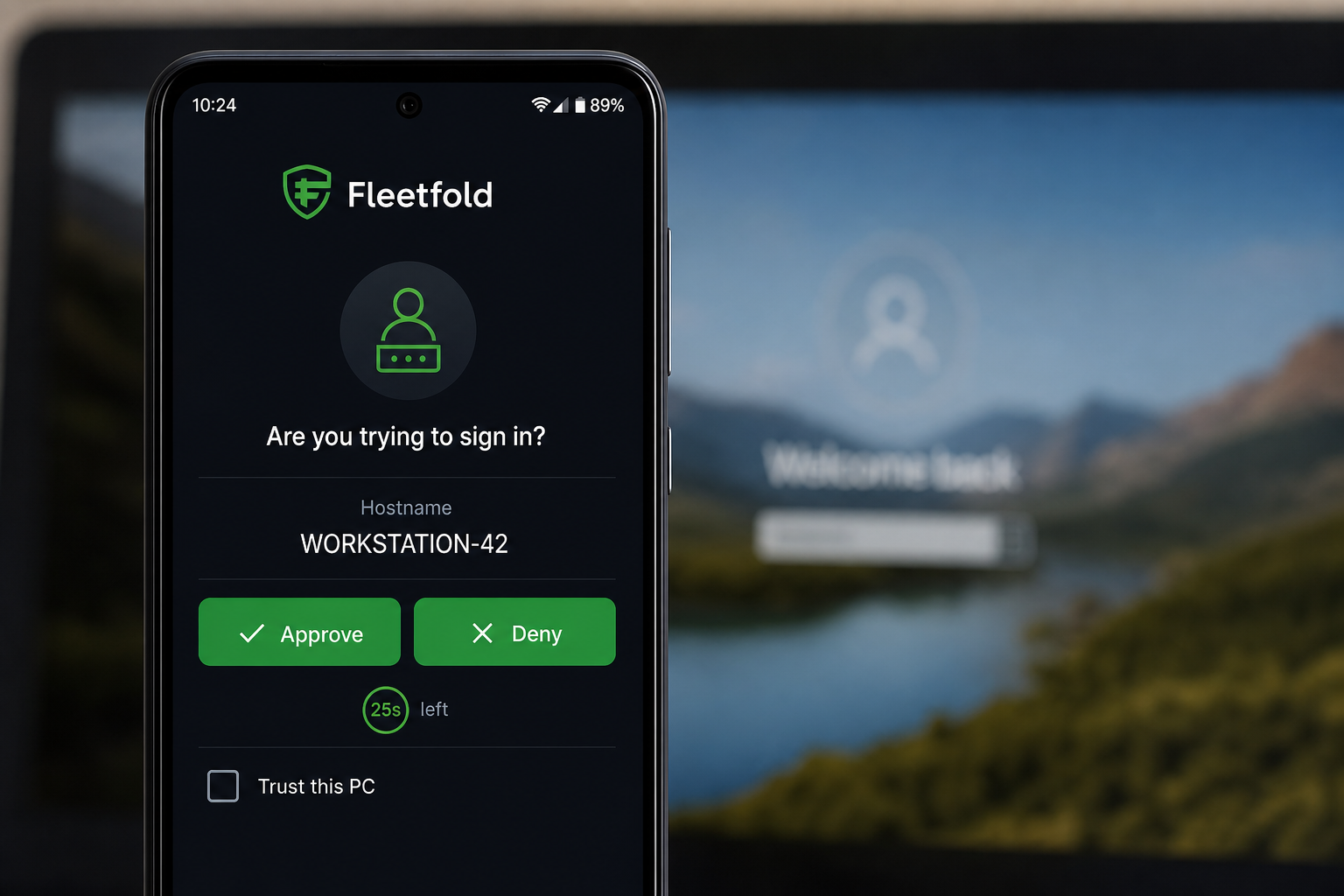 Phone matching Windows 11 MFA verification digits
