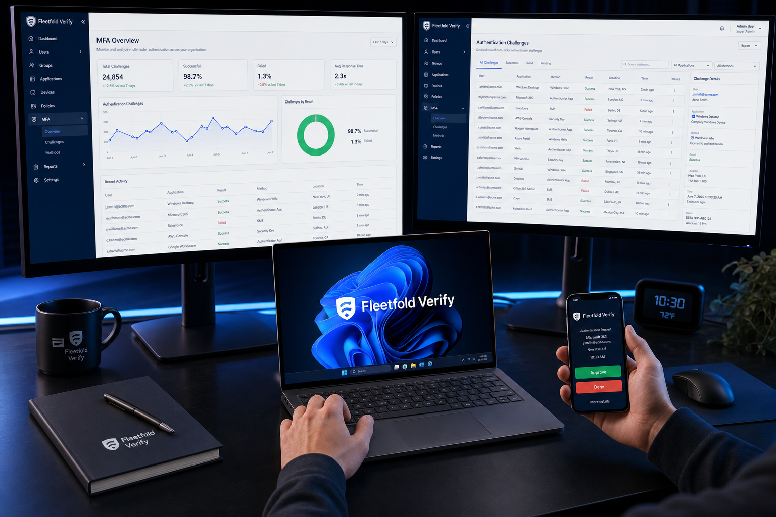 Fleetfold Verify admin console dashboard